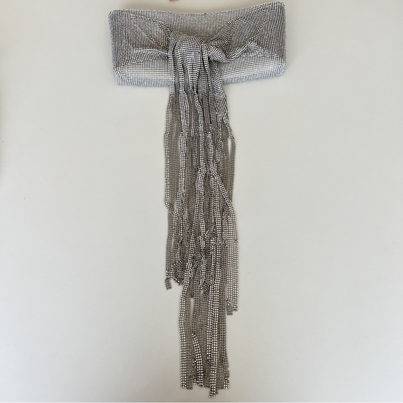 Cult Gaia Banu Mini Fringe Clutch in Clear - Picture 4 of 14